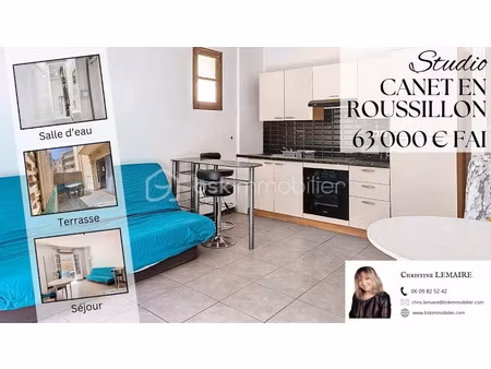 vente appartement 1 pièce 22.65 m² à canet-en-roussillon (66140)  63 000 €