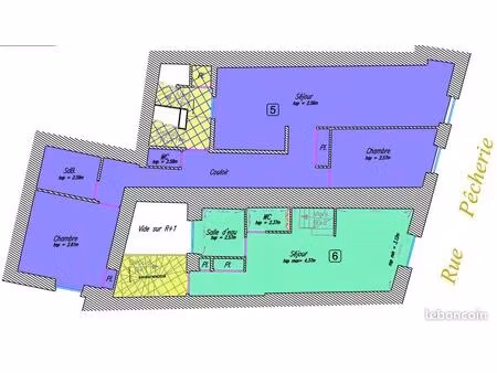 appartement à vendre - t3 - 61 1m2 - centre ville tarare