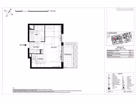 appartement 1 pièce 31 m²