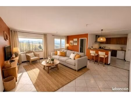 location appartement t4 de 90 m2 avec terrasse et jolie vue sur les pyrénées