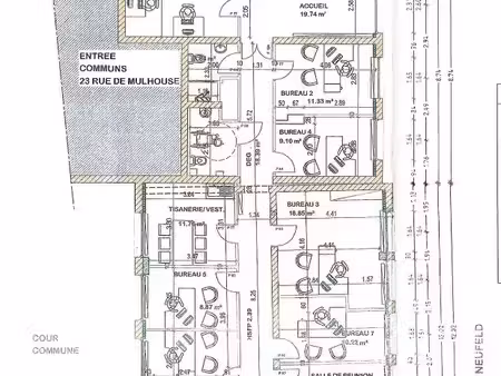 à louer bureau 167 m² – 2 945 € |strasbourg