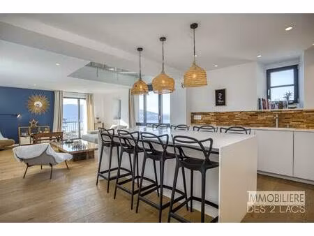 appartement - rive est du lac d’annecy vue lac exceptionnelle terrasse & balcon bien de...