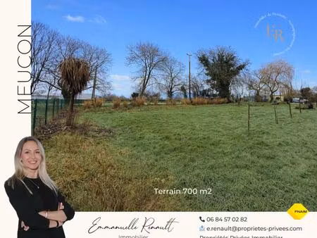 nouveau terrain à bâtir de 700 m² à meucon  400m de l'eglise  exclusivite