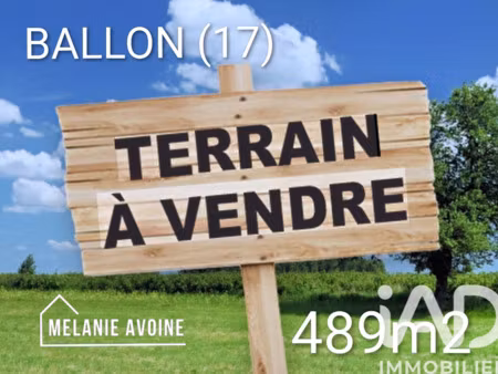 vente terrain à ballon (17290) : à vendre / 489m² ballon