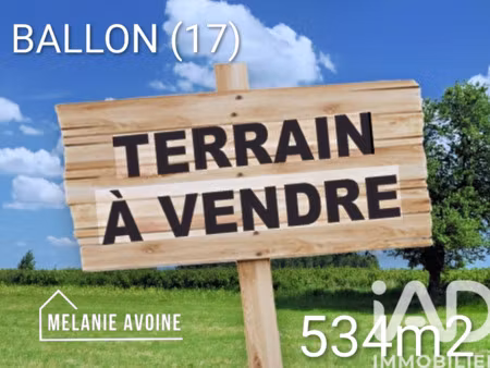 vente terrain à ballon (17290) : à vendre / 534m² ballon