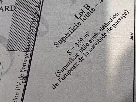 terrain constructible à vendre