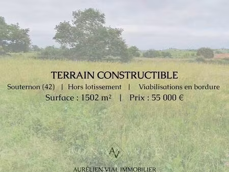 terrain constructible à vendre