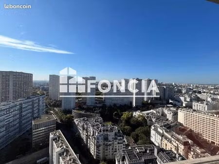 olympiades - spacieux 2 pieces (46 m2) - double exposition- belle vue degagee- cave et par