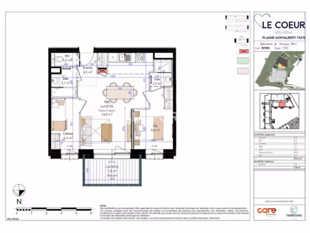 vente appartement 2 pièces 50.5 m² à la plagne (73210)  409 200 €