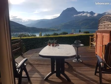 bungalow pavillon 2 pieces terrasse bord lac serre poncon rare exceptionnel