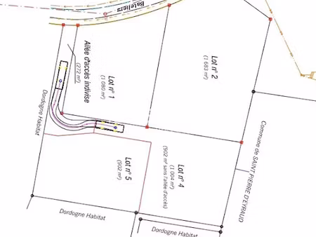 vente terrain 902 m² à saint-pierre-d'eyraud (24130)  38 000 €