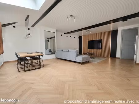 t3 traversant deux chambres centre sans vis à vis