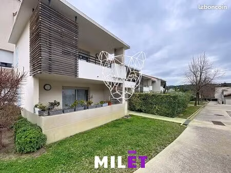 appartement de standing f3 de 59 m2 avec jardin et parking