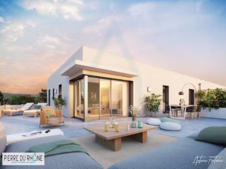 vends francheville (69340) appartement en attique t4 de 96m² et 100m² terrasse