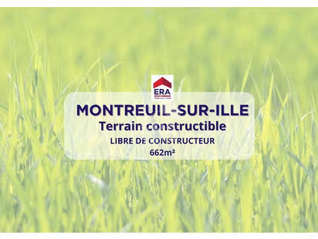 terrain 0 pièces 662 m² à vendre / acheter montreuil-sur-ille 35440 ? | era immobilier