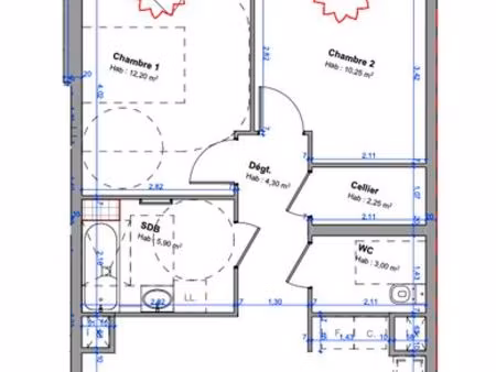 location appartement t3 neuf – 66 m² – jardin + parking – challans