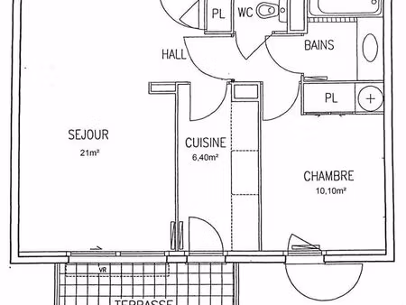 a louer 2 pieces vide a mougins le haut