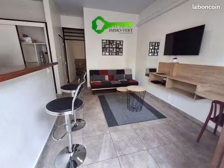 immo-vert  t2 meublé  centre ville  cayenne