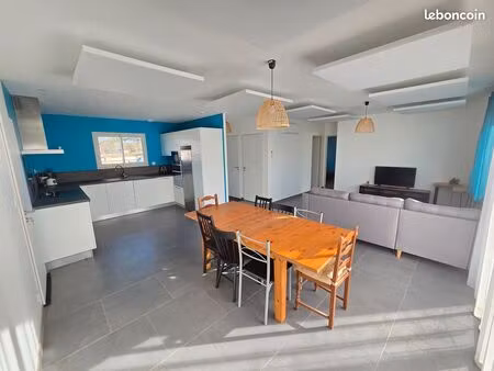 maison t3 meublée récente 73m² + garage 27m² classe a - jardin 1200m² - luxey 860 cc