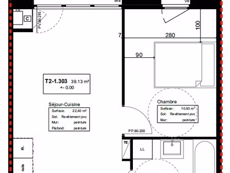 t2 neuf avec balcon et parking à mainvilliers