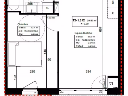 t2 neuf avec balcon et parking à mainvilliers