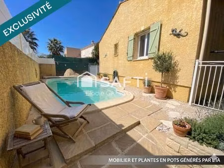 coup de cœur à mèze - rénovée 2024 – piscine & garage xxl 44m²