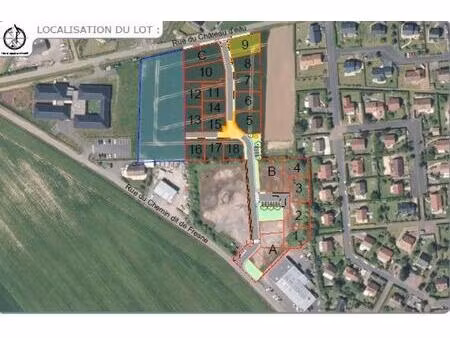 thaon. terrain viabilisé de 489 m². 115.000 €.