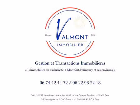 vente maison 5 pièces 74 m² à montfort-l'amaury (78490)  750 000 €