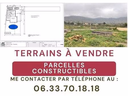 terrain constructible à vendre
