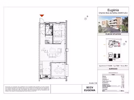 vente appartement 2 pièces 67 m² à le piton saint leu (97424)  285 000 €