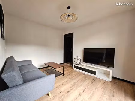 t2 meublé 36m² - refait à neuf avec garage et terrasse - montgesoye (25)