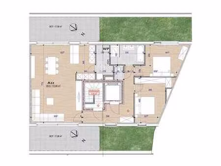 grand penthouse avec 2 chambres (2.2)