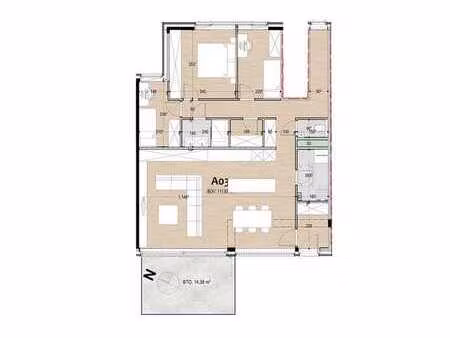 appartement très spacieux de 3 chambres avec jardin