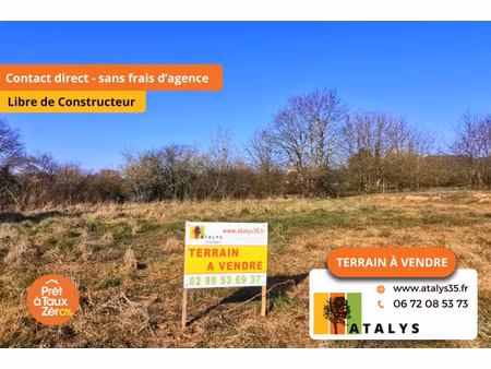 vente terrain 454 m² acigné (35690)