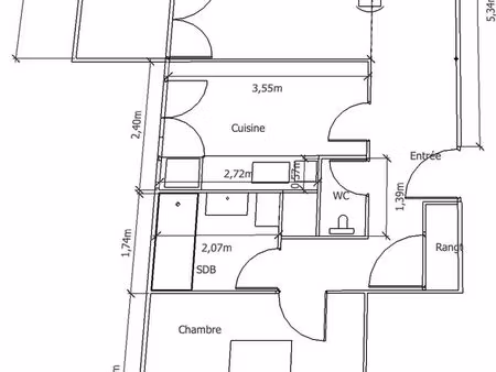 grand t2 oullins 49m2 parking