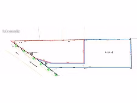 terrain à bâtir de 1180m² - saint magne de castillon