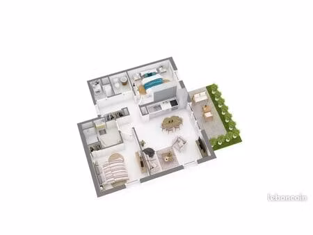 appartement 2 pièces 42 m²