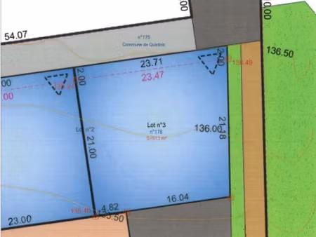 terrain quistinic 513 m2 - lot n°3