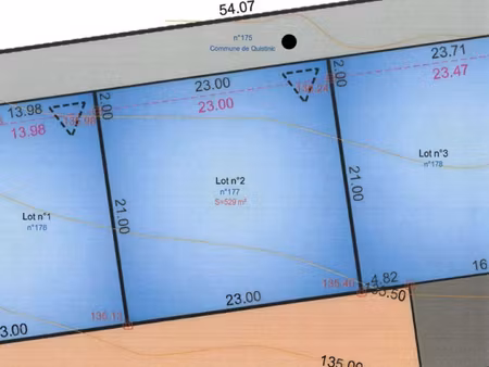 terrain quistinic 529 m2