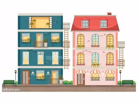 immeuble 24 pièces 320 m²