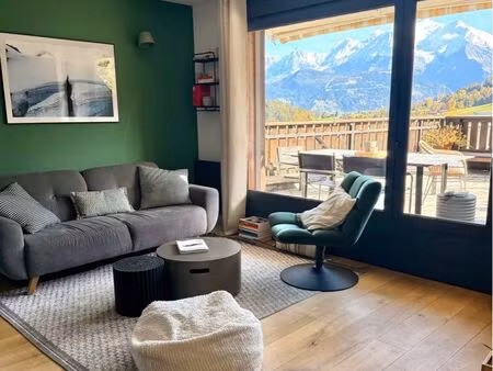 appartement meublé 31 m² – vue exceptionnelle mont-blanc – cordon
