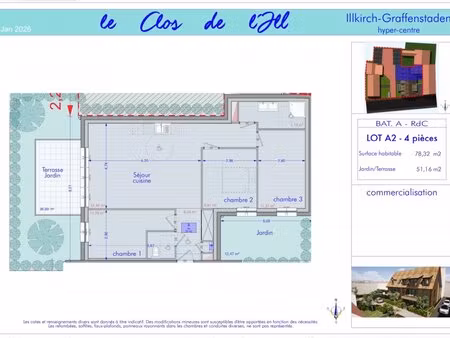 en vente appartement 78 34 m² – 382 200 € |illkirch-graffenstaden
