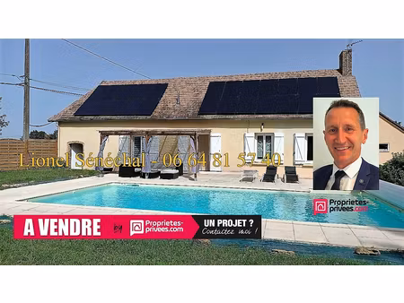 longère de plain - pied rénovée 7 pièces de 126 m2 avec sa piscine et son superbe terrain 