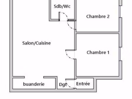 a louer f3 meublé de 68m² avec terrasse  garage et places de parking