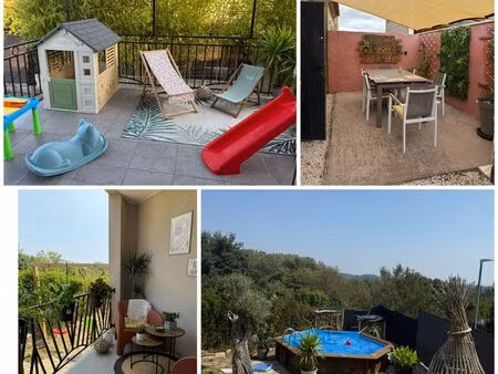 maison familiale lumineuse avec piscine  terrasses  vue dégagée - jonquières saint vincent