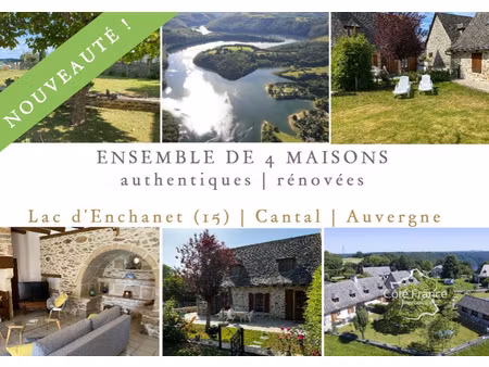 ensemble de 4 maisons cantales authentiques à proximité du l