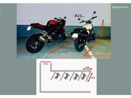 parking moto / scooter / vélo / cyclo - 44 rue pixérecourt 75020 paris
