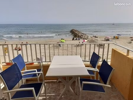 terrasse face à la mer  f3 refait à neuf  à louer jusqu'au 30/06/2026