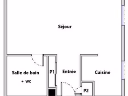 studio 27m² rénové – voisins village