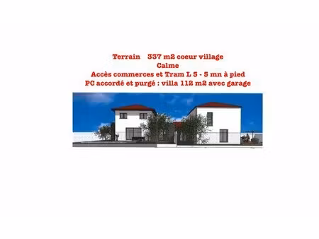 terrain a batir centre village ( + projet de construction)